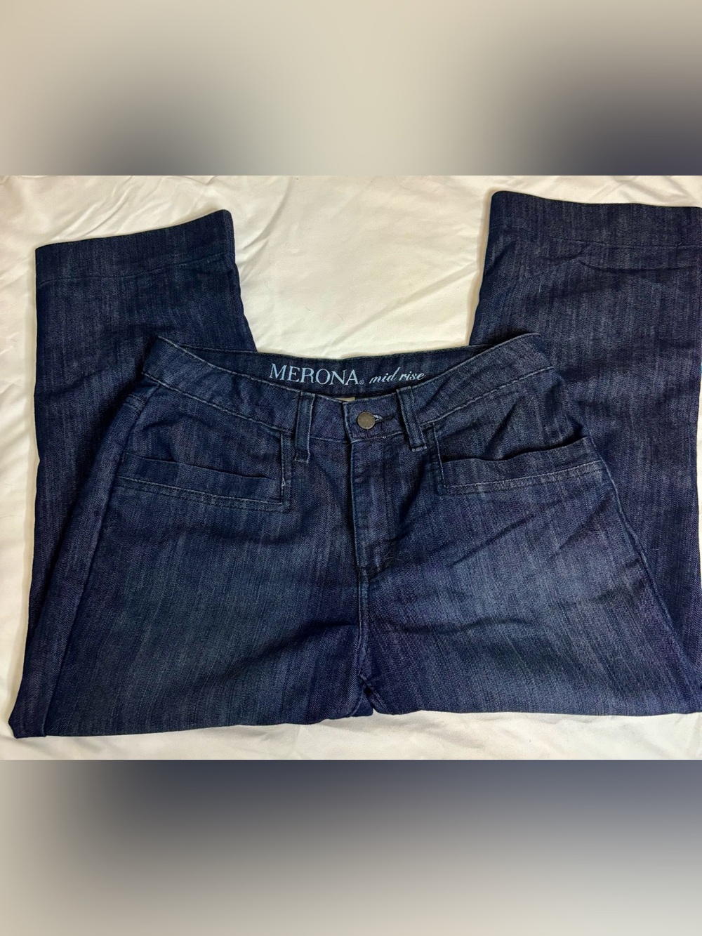 Merona Dark Indigo Mid-Rise Cropped Jeans